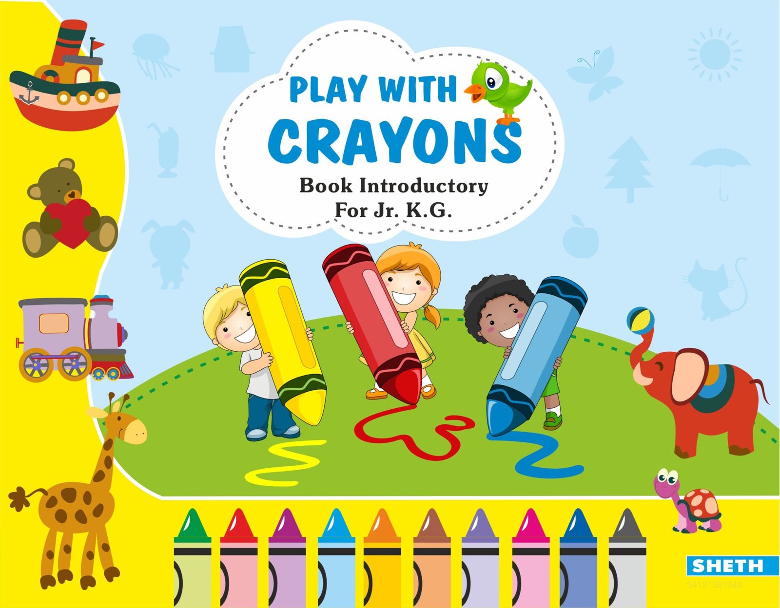 Sheth Books Play with Crayons Book Introductory for Jr. K.G 1
