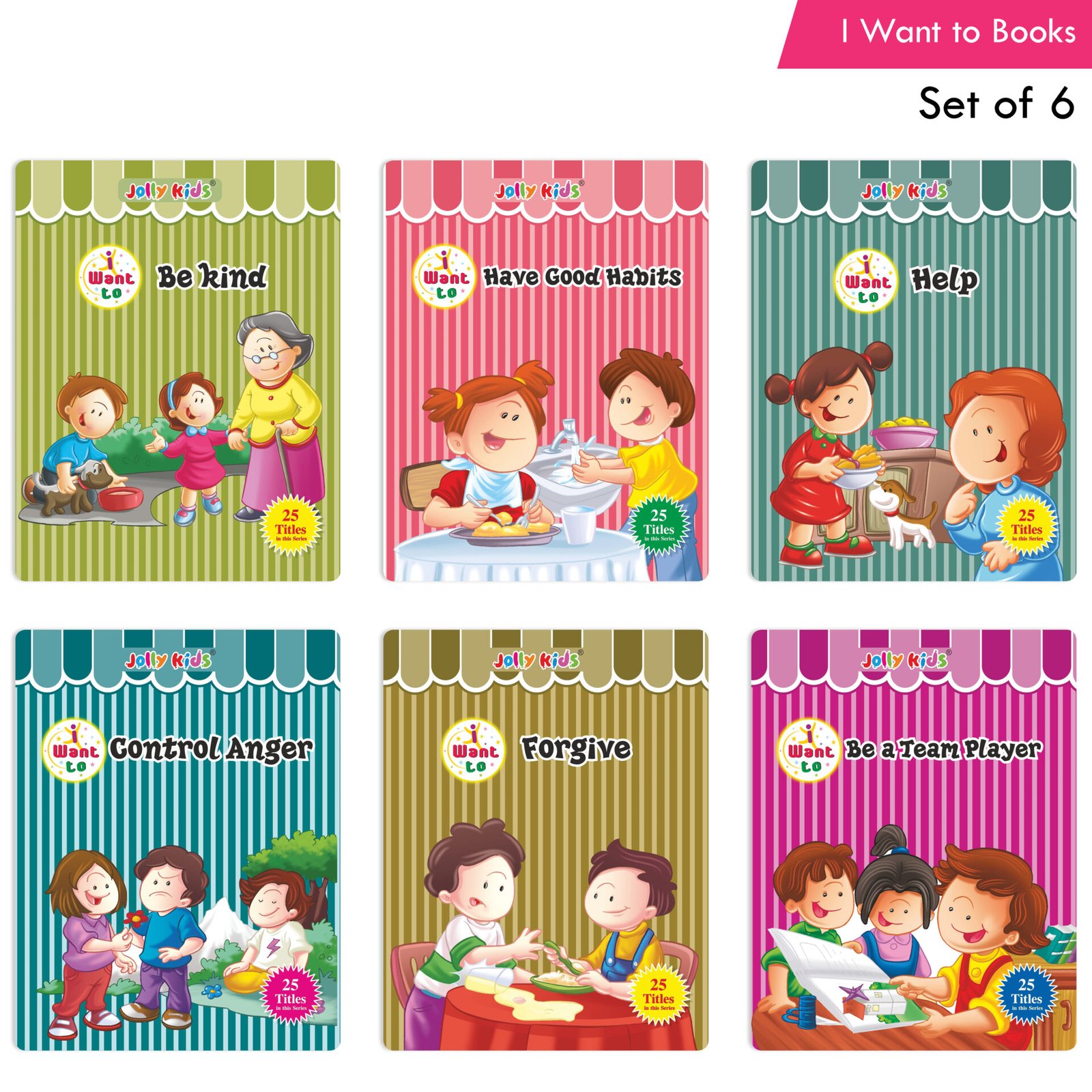 Jolly Kids I Want to Books C Set of 6 1