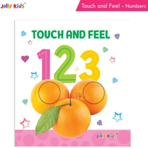 Jolly Kids Touch and Feel 123 Learning Sensory Development Padded Board Book for Infants and Toddlers Ages 0-24 Months Gift For Baby's