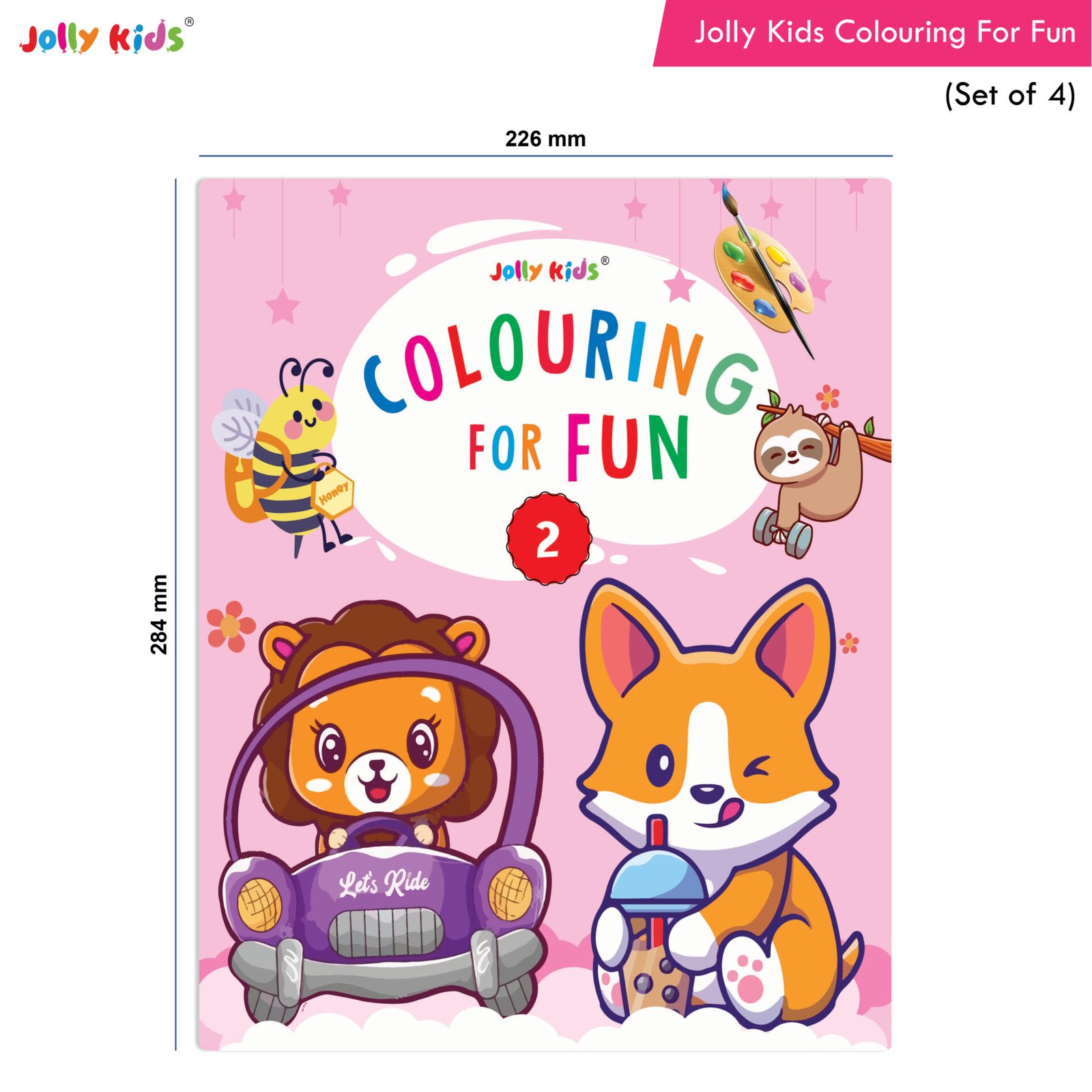 Jolly Kids Colouring For Fun Book Set of 4 1 4 2