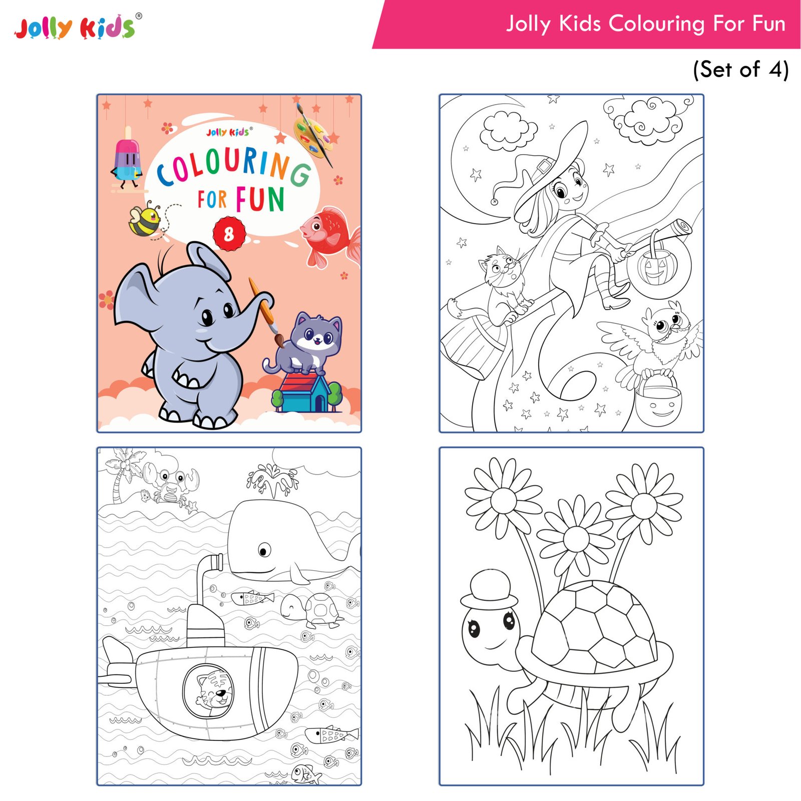 Colouring Book With Simple Pictures For 3-6 years Kids/For Kindergarten  Kids/Colouring File For Kids 