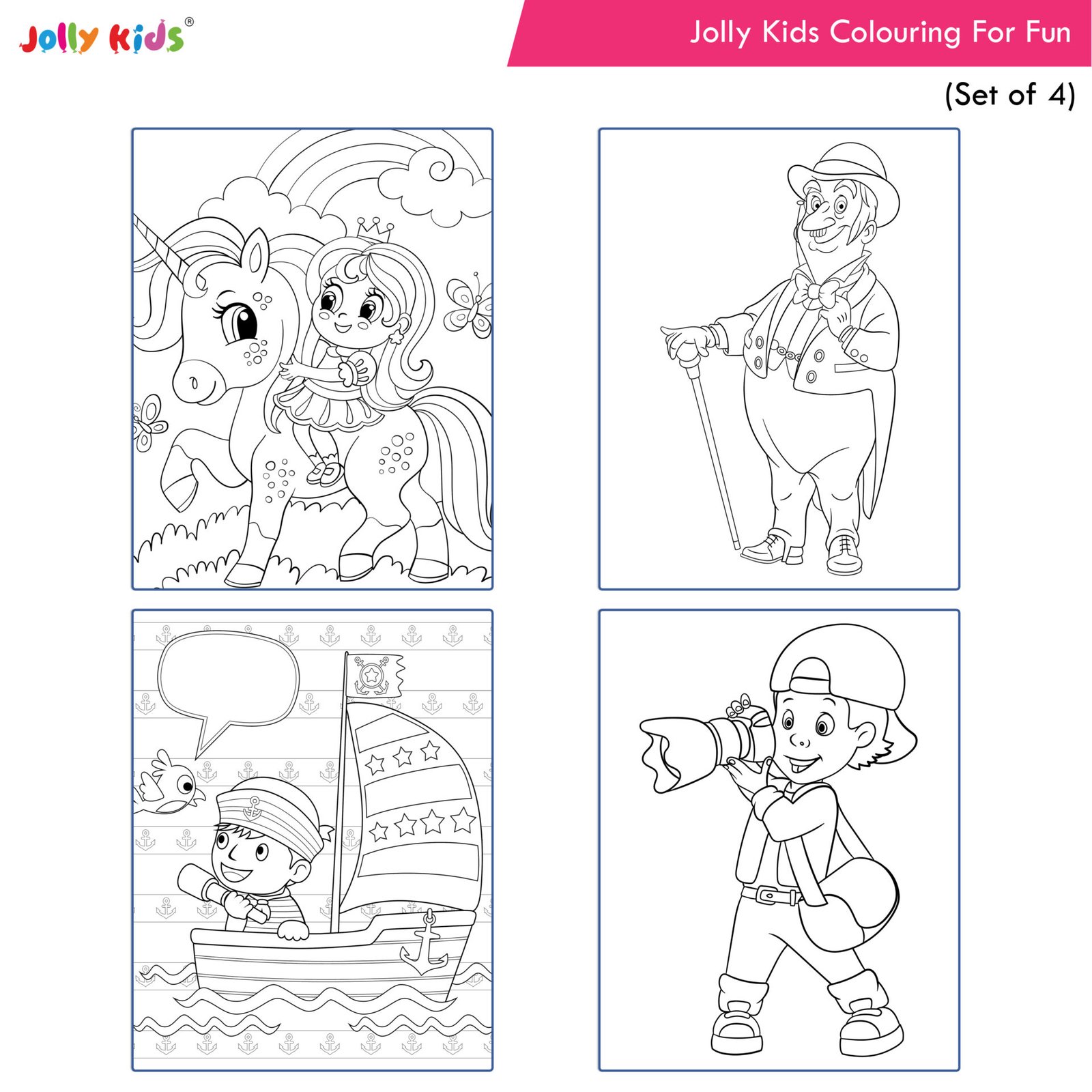 Set Of 8 Colouring And Activity Books For Kids In English