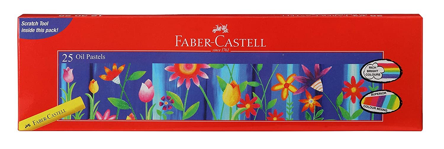 Faber Castell 25 Oil Pastels - Shethbooks  Official Buy Page of SHETH  Publishing House
