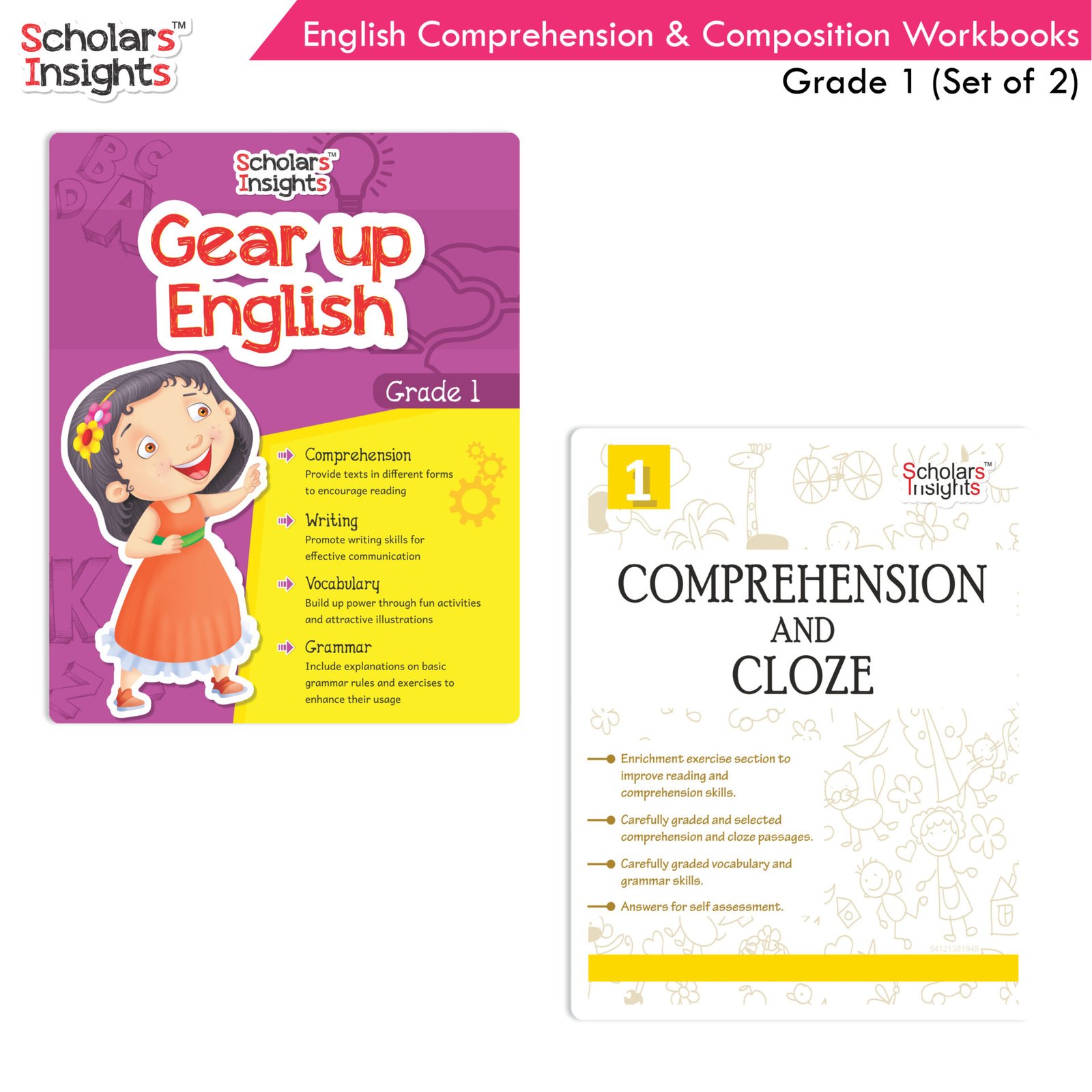 Scholars Insights English Comprehension Composition Workbook Grade 1 1