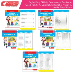 Cardinal Books Preschool Learning Junior KG (LKG) Kit C |Ages 4-5 Years| Alphabet| Number| Rhymes and Stories| Phonic| Hindi Varnmala|Pre KG Book Set of 15 + Free Phonetic Reader Book