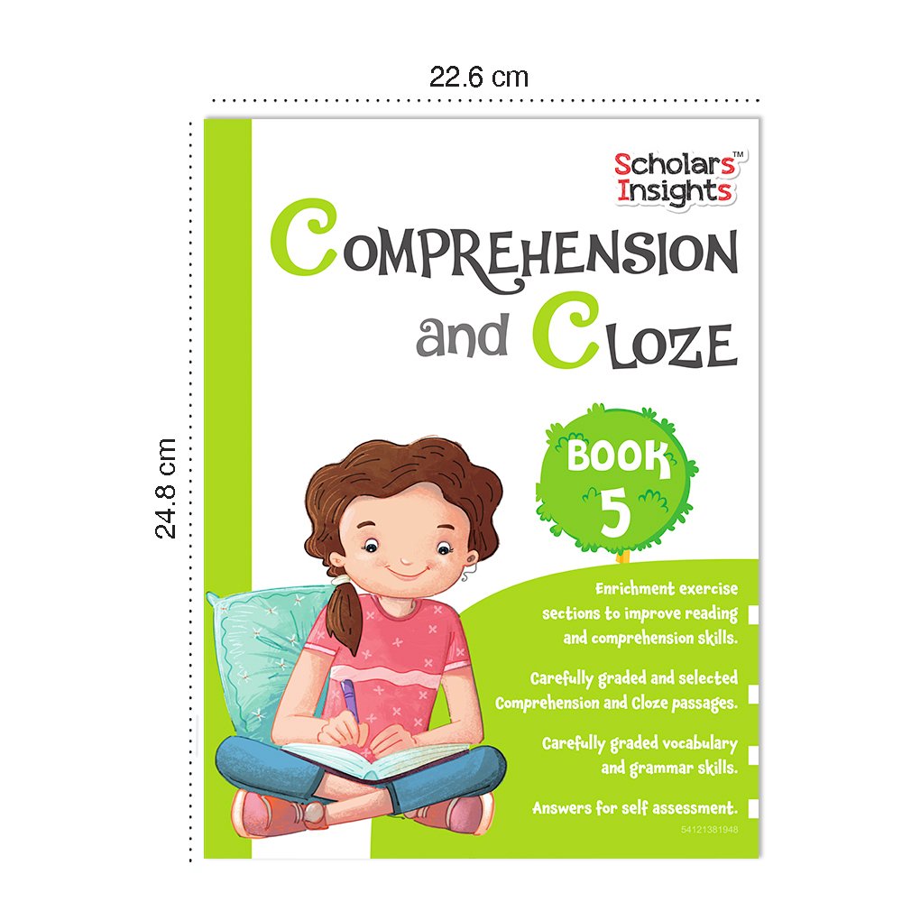 Grade 5 English Combo Workbooks Set of 4 Comprehension and cloze, gear up, Olympiad, Interactive Grammar and Writing Skill (2)