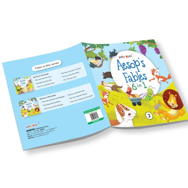 Jolly kids Aesops Fables 6 in 1 Fun Learning and Moral Values Stories Book 2 for Children