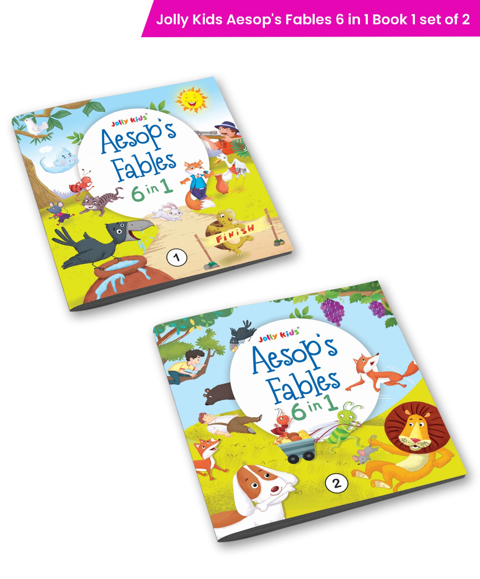 Jolly Kids Aesops Fables 6 in 1 Books Set of 2 (1)