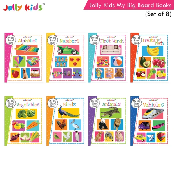 Jolly Kids Fun Learning My Big Picture Board Books Set of 8