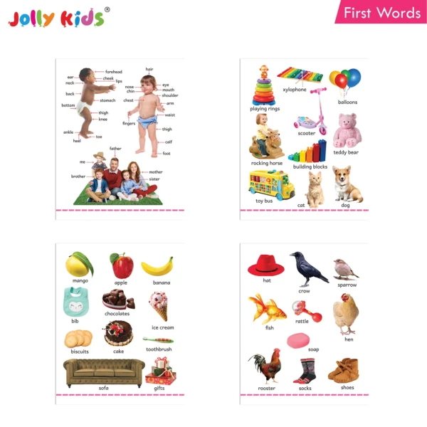 Jolly Kids Fun Learning My Big Picture Board Books Set of 8