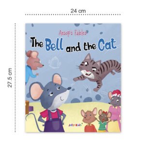 Jolly Kids Aesop's Fables Stories Books Set 2 (Set of 4) The Bell and the Cat, The Sun and the Wind, The Dog and the Bone, The Lion and the Mouse