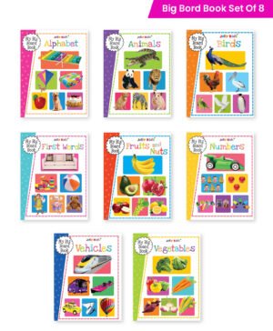 Jolly Kids My Big Board Books Set of 8 for Kids Ages 0-3 Years