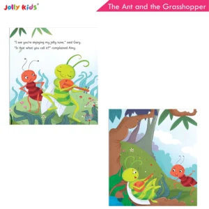 Jolly Kids Aesop's Fables Stories Books Set A (Set of 6) The Ant and Grasshopper, The Bell and The Cat, The Dog and The Bone, The Fox and The Crow, The Sun and The Wind, The Thirsty Crow