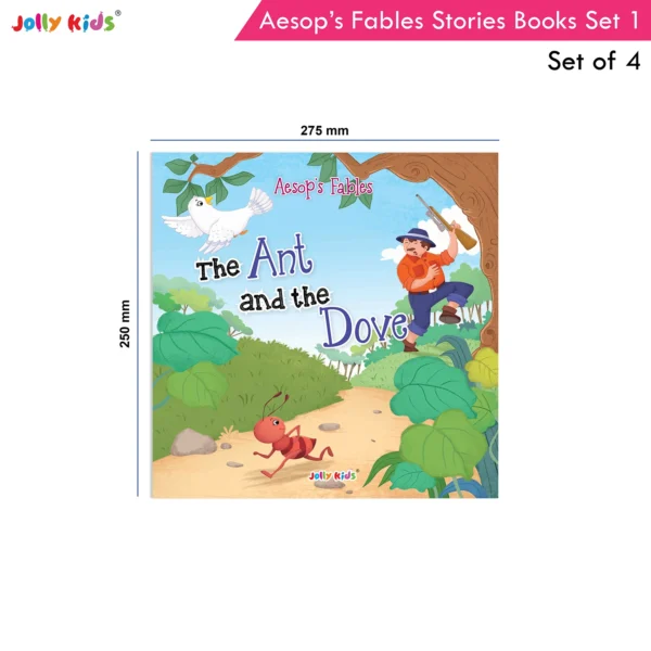 Jolly Kids Aesop's Fables Stories Books Set 1 (Set of 4) The Ant and the Dove, The Hare and the Tortoise, The Ant and the Grasshopper, The Fox and the Crow - Image 9