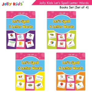 Jolly Kids Let's Spell 3, 4, 5, and 6 Letter Words Books Set of 4