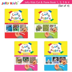 Jolly Kids Cut and Paste Picture Activity Books Collections for Eary Learning|Set of 4 For Kids 3-6 Years|Pictorial Chart|Project Book for School