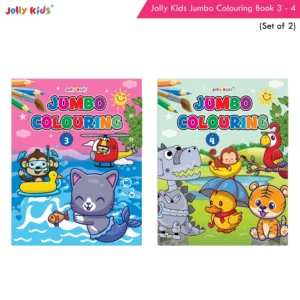 Jolly Kids Jumbo Creative Colouring Activity Books B For Kids Ages 3-8 Years Set of 2| Perfect Gift for Preschool, Nursery, Early Learners and Kindergarten