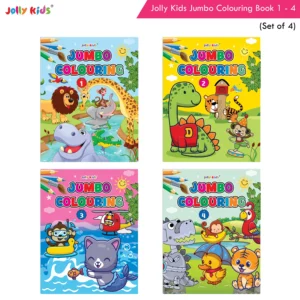 Jolly Kids Jumbo Creative Colouring Activity Books for Kids Ages 3-8 Years Set of 4| Perfect Gift for Preschool, Nursery, Early Learners and Kindergarten