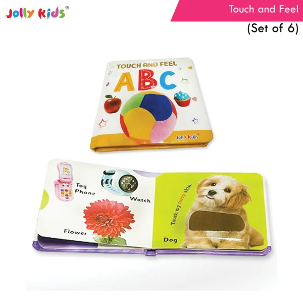 Jolly Kids Touch and Feel Alphabet-Shapes-Colours-Numbers-My First Words-Animals Picture Learning Sensory Development Padded Board Books Set of 6 for Infants, Toddlers Gift Ages 0-12 Months - Image 8