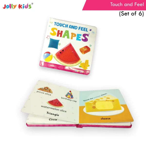 Jolly Kids Touch and Feel Alphabet-Shapes-Colours-Numbers-My First Words-Animals Picture Learning Sensory Development Padded Board Books Set of 6 for Infants, Toddlers Gift Ages 0-12 Months - Image 5