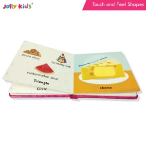 Jolly Kids Touch and Feel Shapes Learning Sensory Development Padded Board Book for Infants and Toddlers Ages 0-12 Months Gift For Baby's