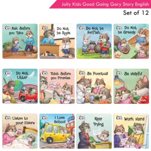 Valuable Life Lessons: Jolly Kids Good Going Gary Character Building English Short Stories Set of 12 Books for Children Teach Good Habits, Manners, Punctuality, Moral Values