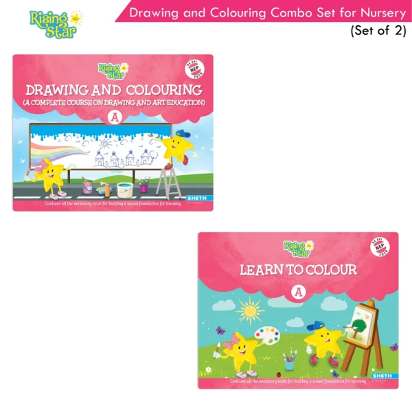 Rising Star Drawing and Colouring Combo Set for Nursery (Set of 2)