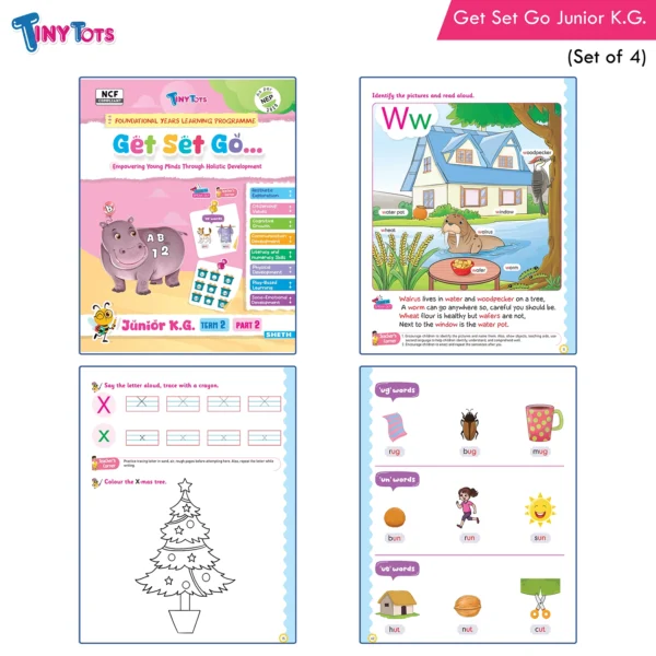 Tiny Tots Get Set Go Preschool Learning Term wise Junior KG Books Set Of 4 (5)