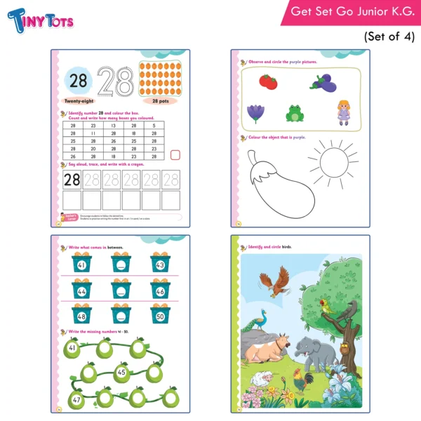 Tiny Tots Get Set Go Preschool Learning Term wise Junior KG Books Set Of 4 (7)