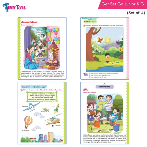 Tiny Tots Get Set Go Preschool Learning Term wise Junior KG Books Set Of 4 (8)