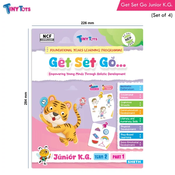 Tiny Tots Get Set Go Preschool Learning Term wise Junior KG Books Set Of 4 (9)