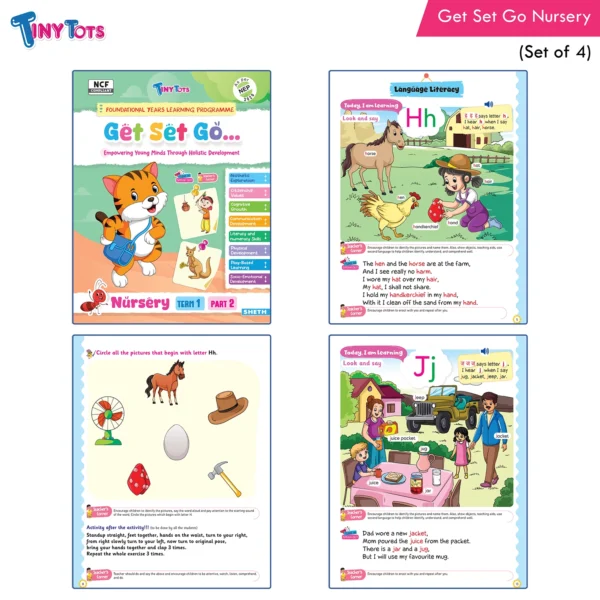 Tiny Tots Get Set Go Preschool Learning Term wise Nursery Books Set Of 4 (3)