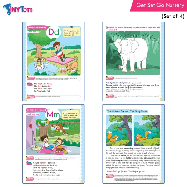 Tiny Tots Get Set Go Preschool Learning Term wise Nursery Books Set Of 4 (6)