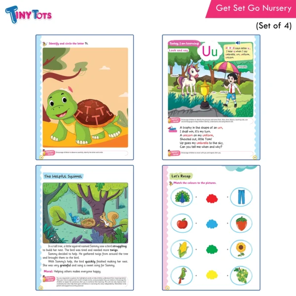 Tiny Tots Get Set Go Preschool Learning Term wise Nursery Books Set Of 4 (7)