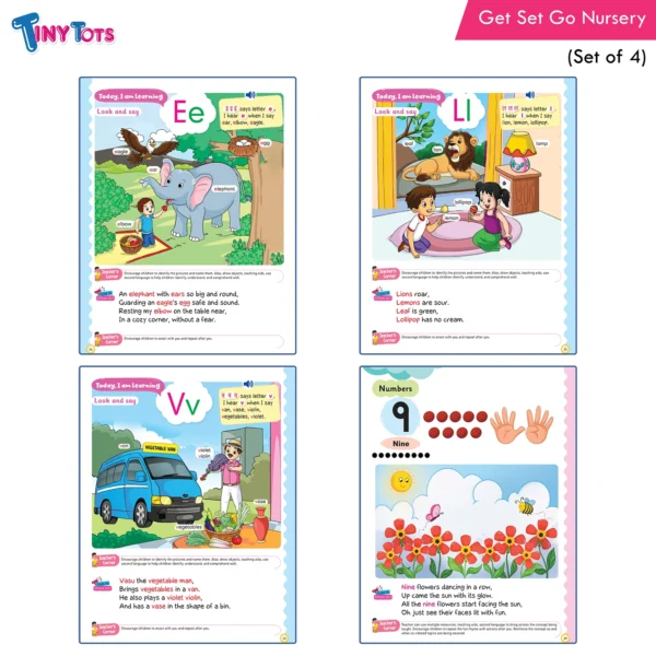 Tiny Tots Get Set Go Preschool Learning Term wise Nursery Books Set Of 4 (8)