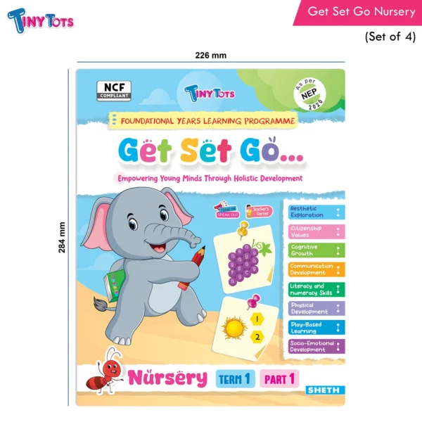 Tiny Tots Get Set Go Preschool Learning Term wise Nursery Books Set Of 4 (9)