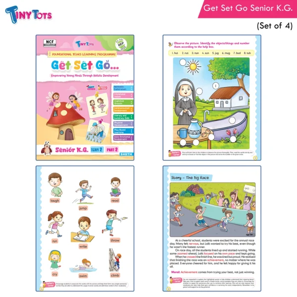 Tiny Tots Get Set Go Preschool Learning Term wise Senior KG Books Set Of 4 (5)