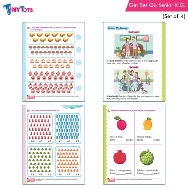 Tiny Tots Get Set Go Preschool Learning Term wise Senior KG Books Set Of 4 (6)