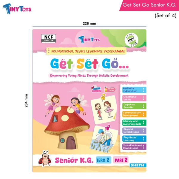 Tiny Tots Get Set Go Preschool Learning Term wise Senior KG Books Set Of 4 (9)