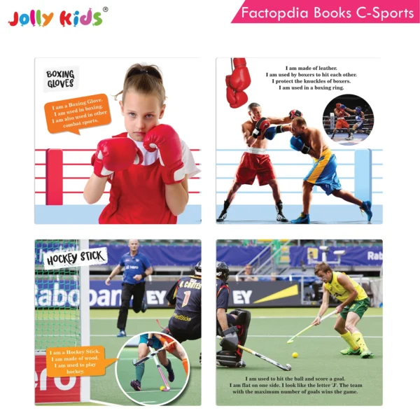 Jolly Kids Factopedia Books C Set of 4 For Early Learners Aged 3-8 Years Engaging Sports, Explore Human Body, Space, World of Vehicles - Image 2