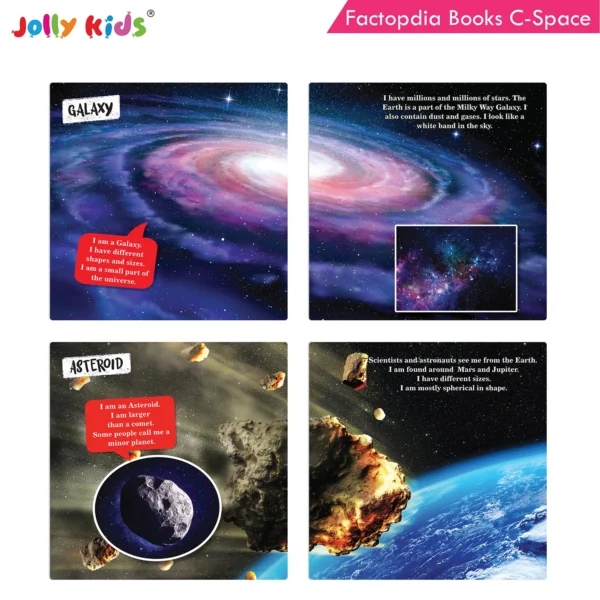 Jolly Kids Factopedia Books C Set of 4 For Early Learners Aged 3-8 Years Engaging Sports, Explore Human Body, Space, World of Vehicles - Image 6