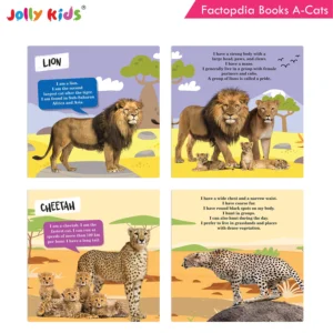 Jolly Kids Factopedia Books A Set of 4|Learning  About Cats-Farm Animals-Dogs-Baby Animals