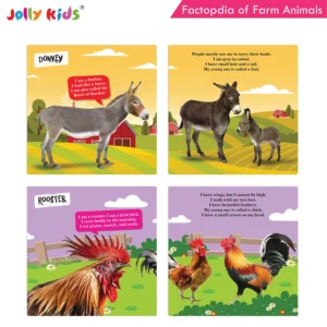 Jolly Kids Factopedia of Farm Animals and Wild Animals Books Set of 2