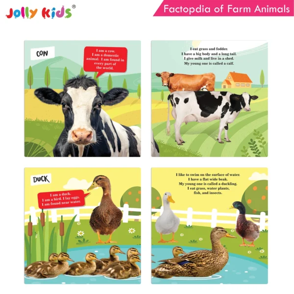 Jolly Kids Factopedia of Farm Animals and Wild Animals Books Set of 2 - Image 3