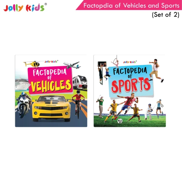 Jolly Kids Factopedia of Vehicles and Sports Books Set of 2