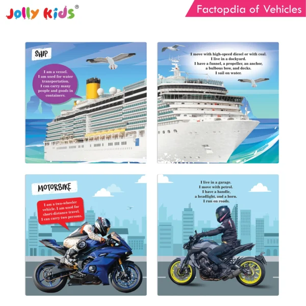 Jolly Kids Factopedia of Vehicles and Sports Books Set of 2 - Image 3