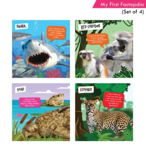 Jolly Kids 4-in-1 Factopedia Books Set of 4| Explore Nature Learning Adventure, Animals, Sports, Plants, Spaces and More