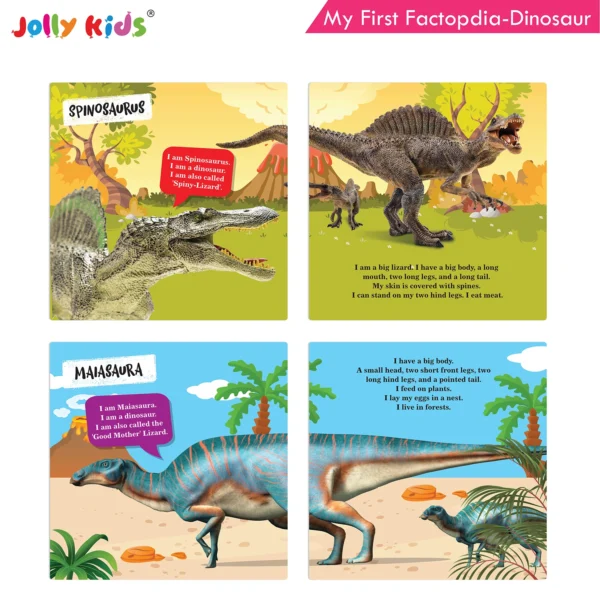 Jolly Kids My First Factopedia: Bugs-Dinosaurs-Plants-Earth 4 in 1 Book for Kids Ages 3-8 Years| Fact of Butterfly, Spinosaurus, Learn About Seeds, Beauty of Flowers, Blue Planet, Mountain - Image 4