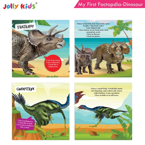 Jolly Kids My First Factopedia: Bugs-Dinosaurs-Plants-Earth 4 in 1 Book for Kids Ages 3-8 Years| Fact of Butterfly, Spinosaurus, Learn About Seeds, Beauty of Flowers, Blue Planet, Mountain - Image 5