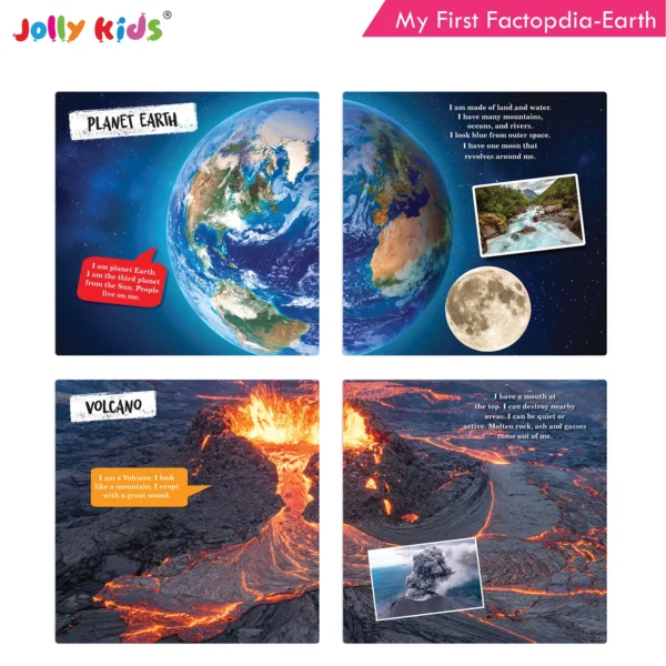 Jolly Kids My First Factopedia: Bugs-Dinosaurs-Plants-Earth 4 in 1 Book for Kids Ages 3-8 Years| Fact of Butterfly, Spinosaurus, Learn About Seeds, Beauty of Flowers, Blue Planet, Mountain - Image 8